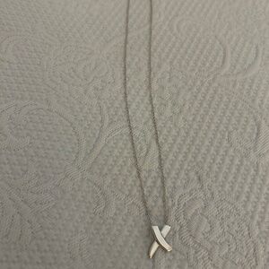 Tiffany & Co Paloma Picasso Silver X Graffiti Necklace